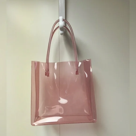 Maryam nassir zadeh Transparent pvc Pink Tote Bag